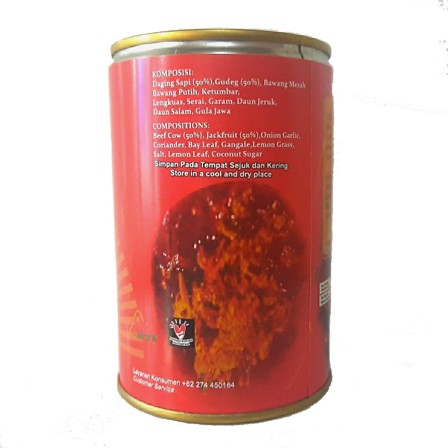 Gudeg Kaleng Mercon Tetelan Sapi Bu Lies Extra Pedas 300 Gram