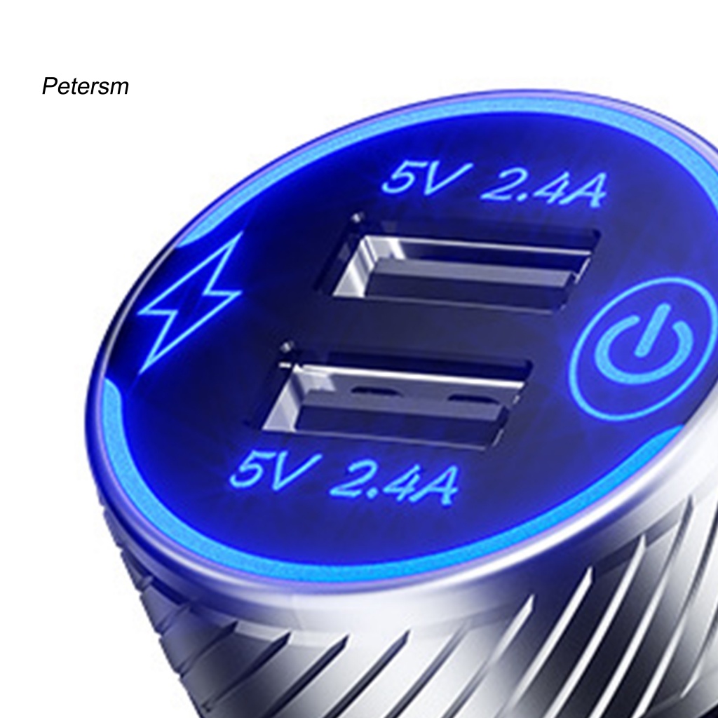 Adapter Charger Mobil PP Dengan Power ON / OFF + Lampu LED