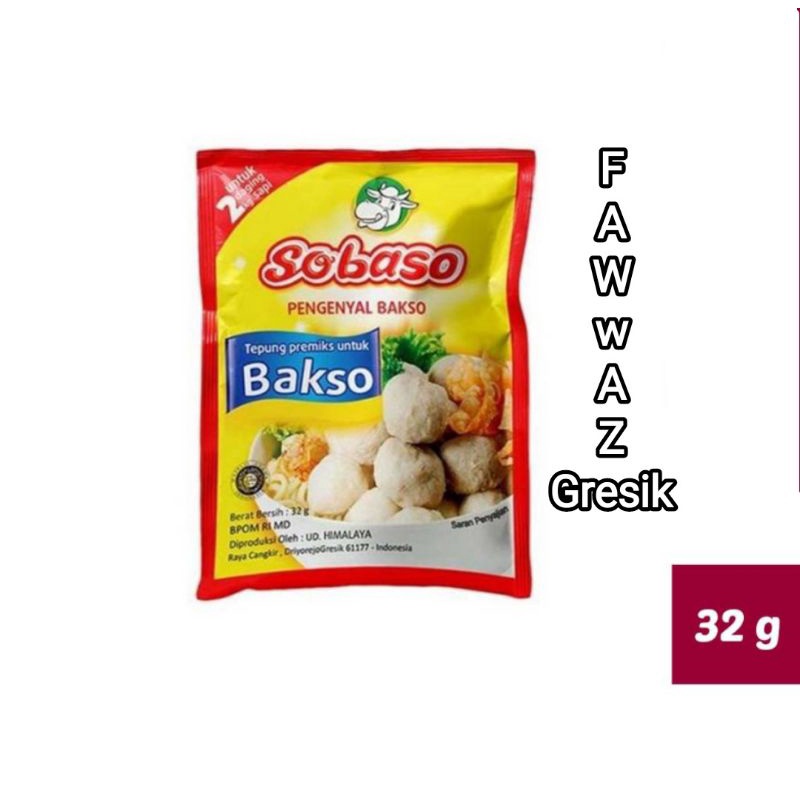 Pengenyal Bakso SOBASO 32gr - Sobaso Pengenyal BAKSO 32 gr Premiks Bakso