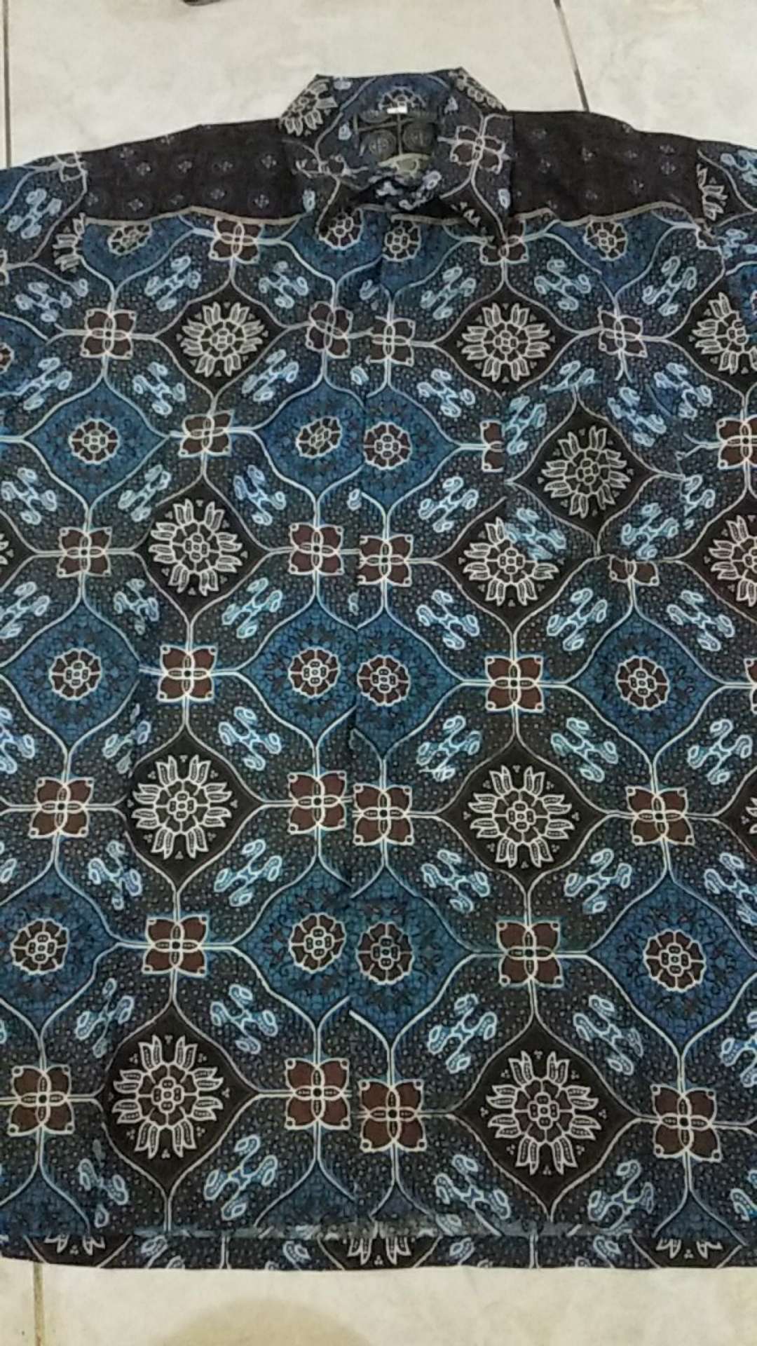 022 Zahira Batik Hrb026 Kenongo Hem Kemeja Batik Pria Lengan Pendek  Katun Primis Halus M L Xl