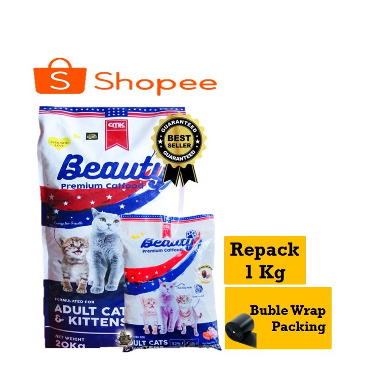 Makanan Kucing Premium BEAUTY Cat Food 1 Kg | Beauty Cat Food 1 Kg