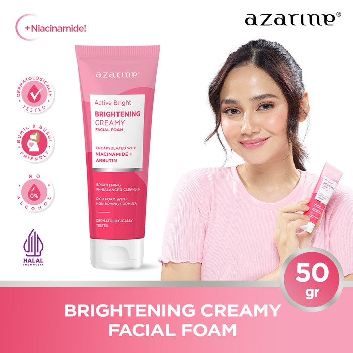 AZARINE ACTIVE BRIGHT BRIGHTENING CREAMY FACIAL FOAM 50GR