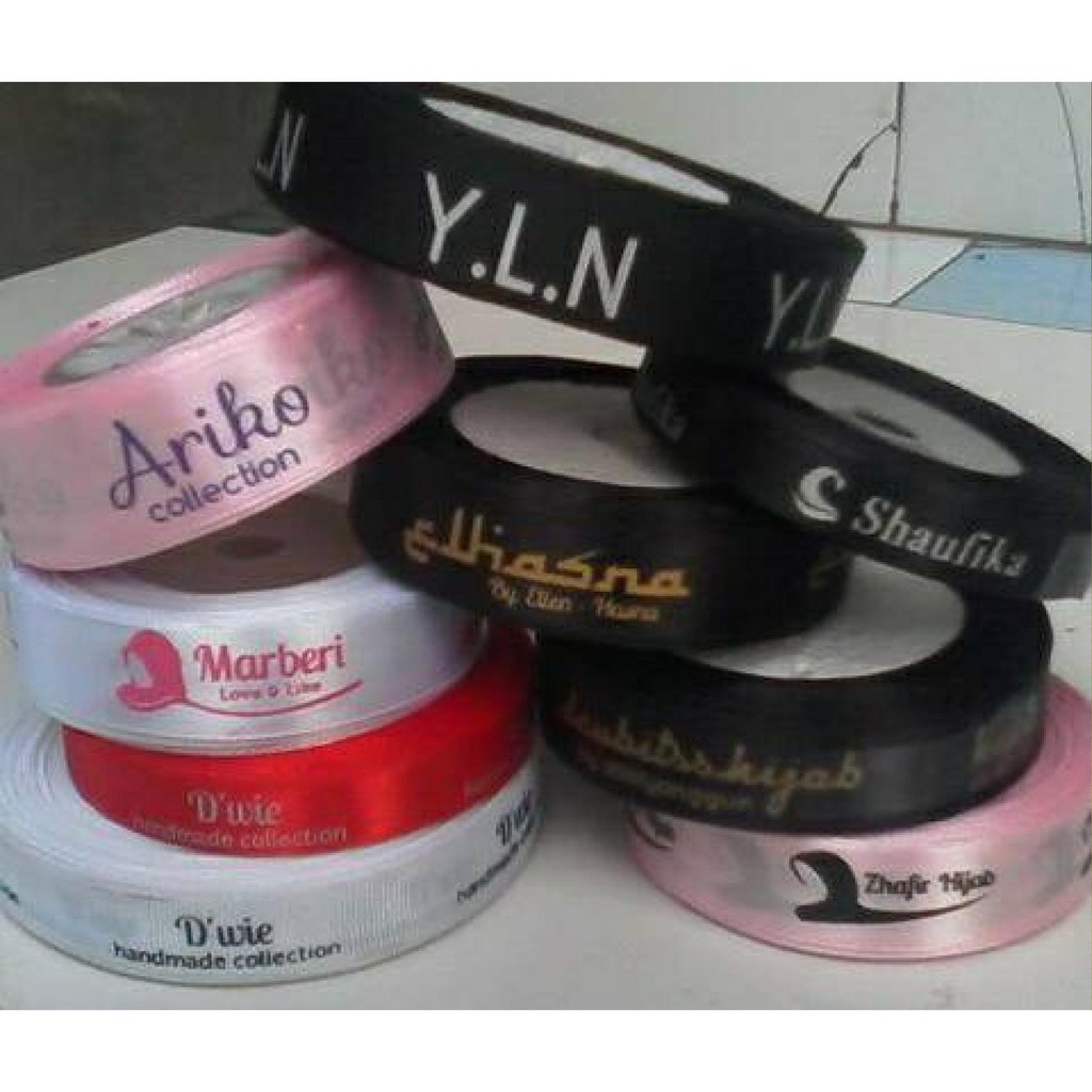 Sablon Label Pita satin