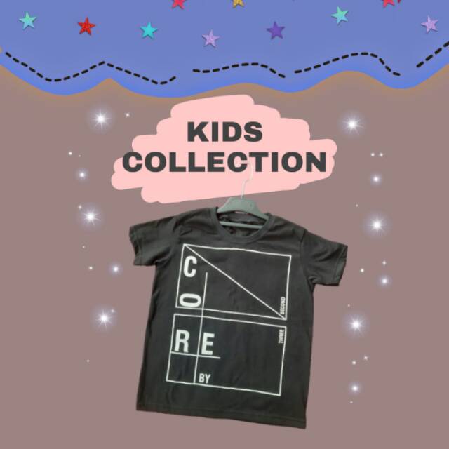 BAJU KAOS ANAK COWO CORE BY THREE SECOND