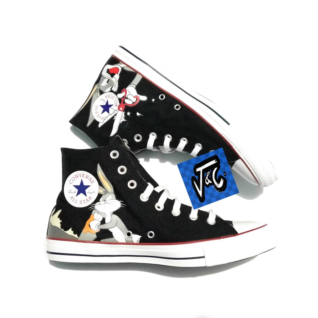 black bugs bunny converse