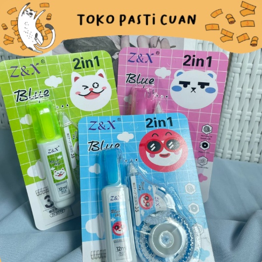 

tipex 2 in 1 cair dan roll tip x karakter kucing penghapus kesalahan pen keperluan anak sekolah atk Alat tulis kantor lucu imut keren fancy bisa COD import termurah