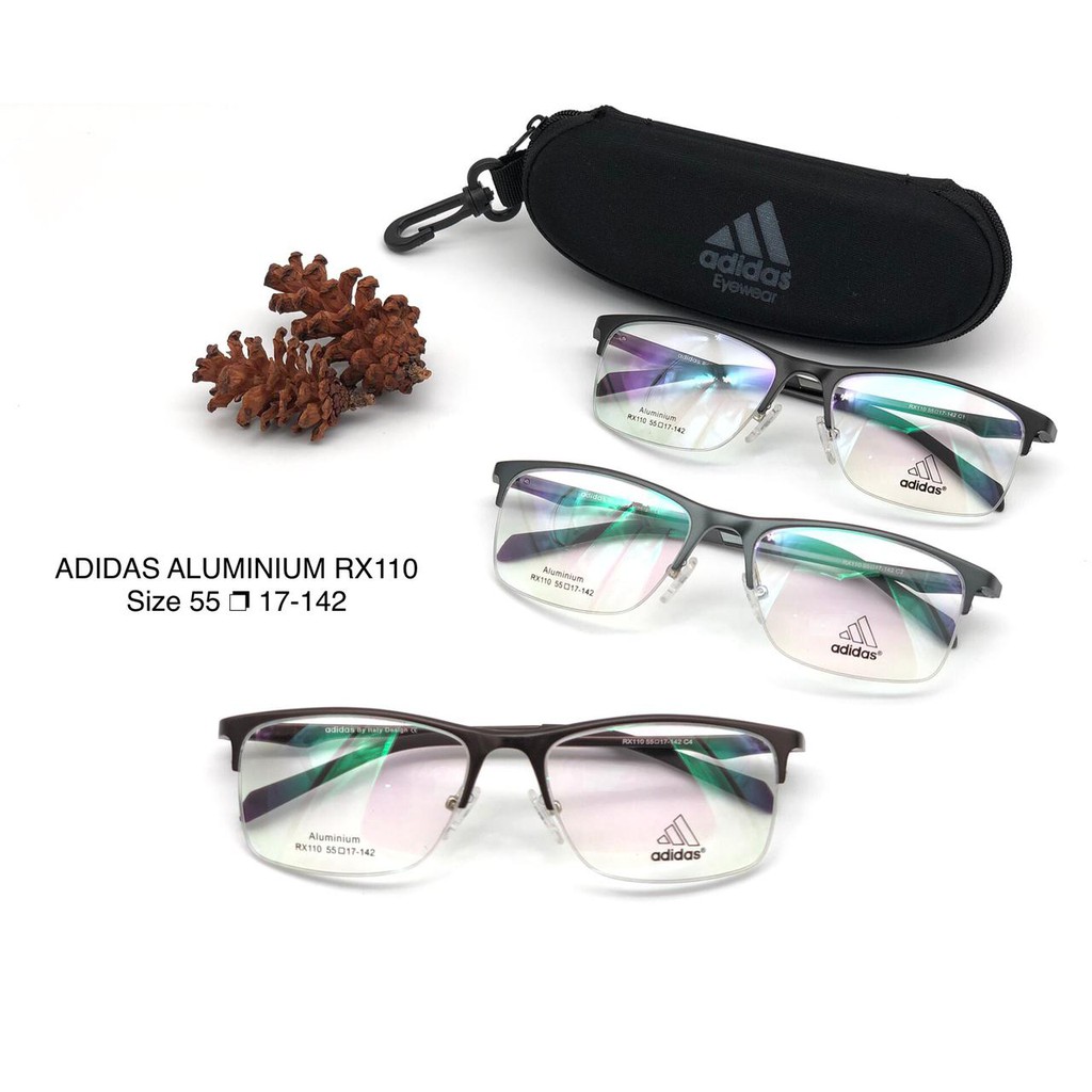 Frame kacamata pria kotak titanium 110 halfframe gantung rx