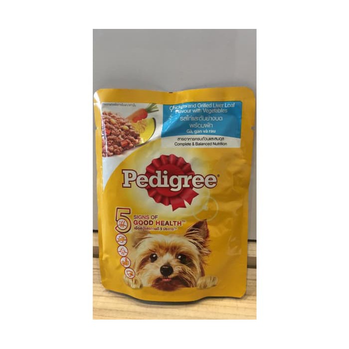 MAKANAN ANJING PEDIGREE POUCH CHICKEN GRILLED VEG 80GR