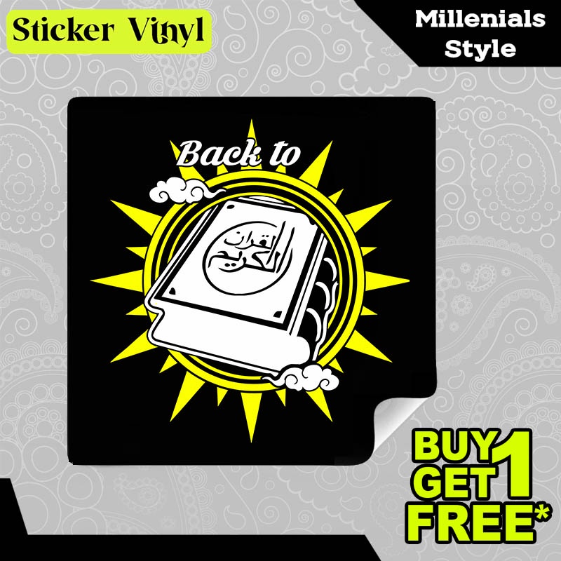 

Stiker Sticker Back to AlQur'an Gambar Unik Desain Keren dan Kekinian Aesthetic Bahan Vinyl Satuan Anti Air
