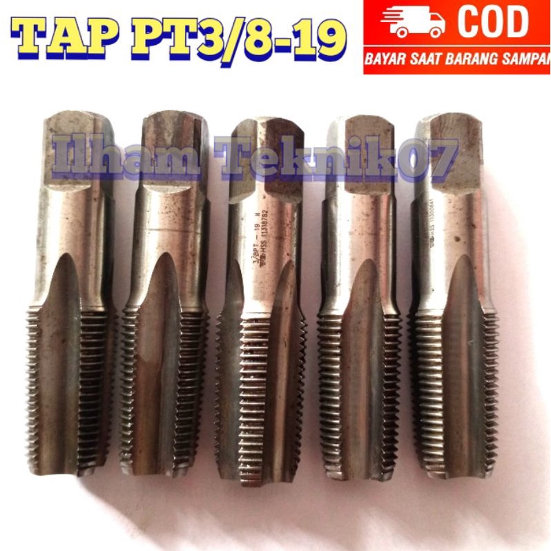 handtap Tap PT3/8-19 tap pipa pembuat DRAT pipa drill tap