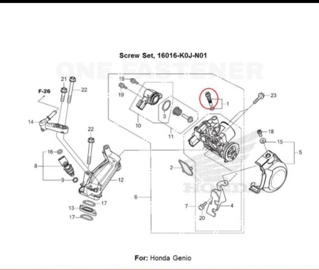 sg0132 BAUT SETELAN Gas angin LANGSAM Genio beat K1A