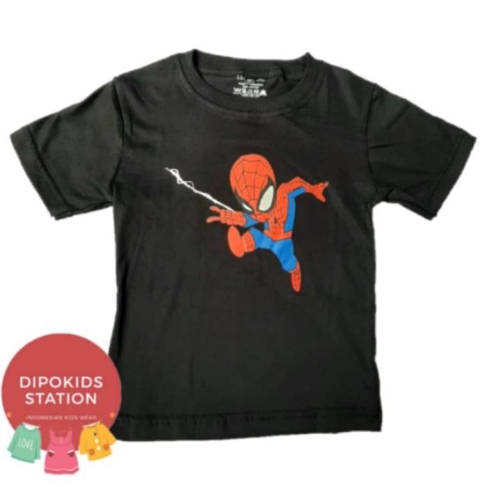 Spesial Grosir Baju Kaos Anak Spiderman Asli Cotton Combed 30s Kualitas export Terjangkau