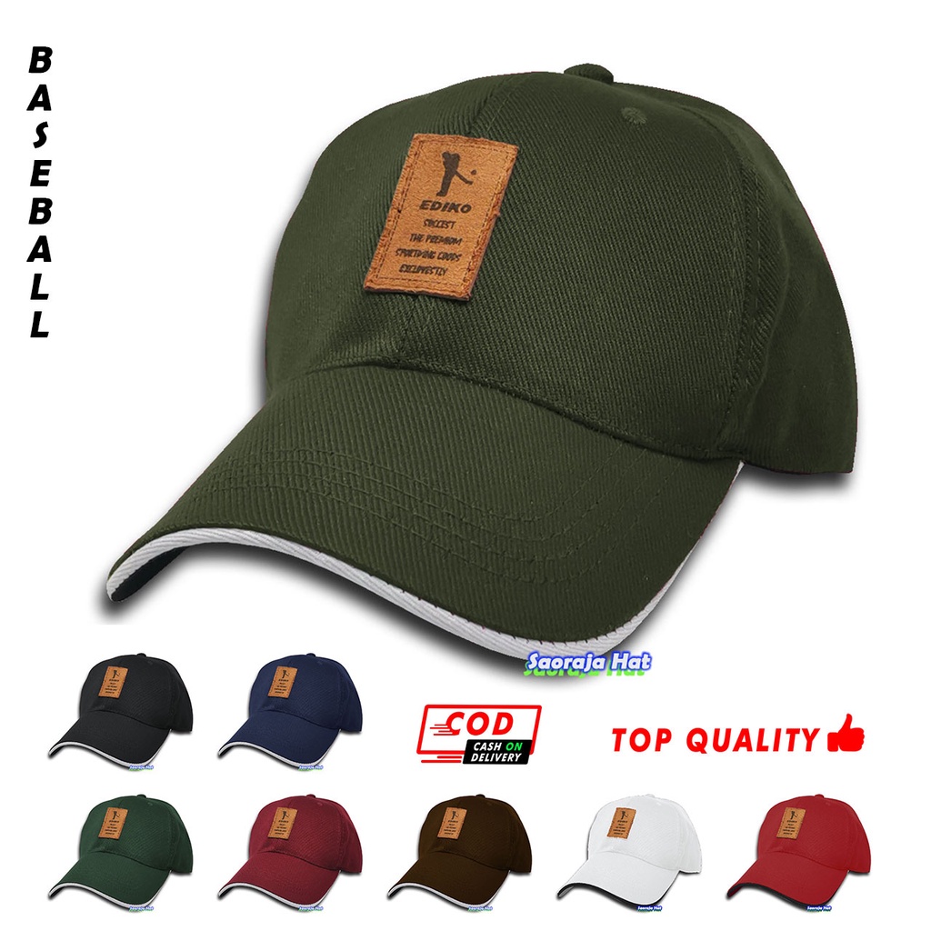 EDIKO Topi Baseball Golf Logo Ediko Bahan Rafel Daimaru Premium pengait cakop besi pria dan wanita