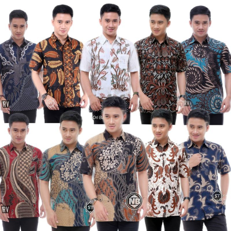 Paling Murah Baju Batik Pria  Lengan Pendek Slimfit Big Size Atasan Kemeja Batik Lengan Panjang Original 85dyObtZ7KKnKQ