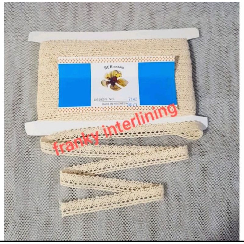 RENDA KAIT 7140 ISI 27 METER LEBAR 1,5CM HARGA PER PACK
