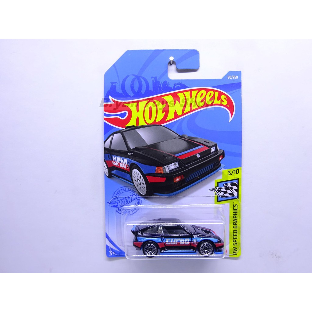 Hot Wheels 1985 Honda CR-X Hitam Turbo