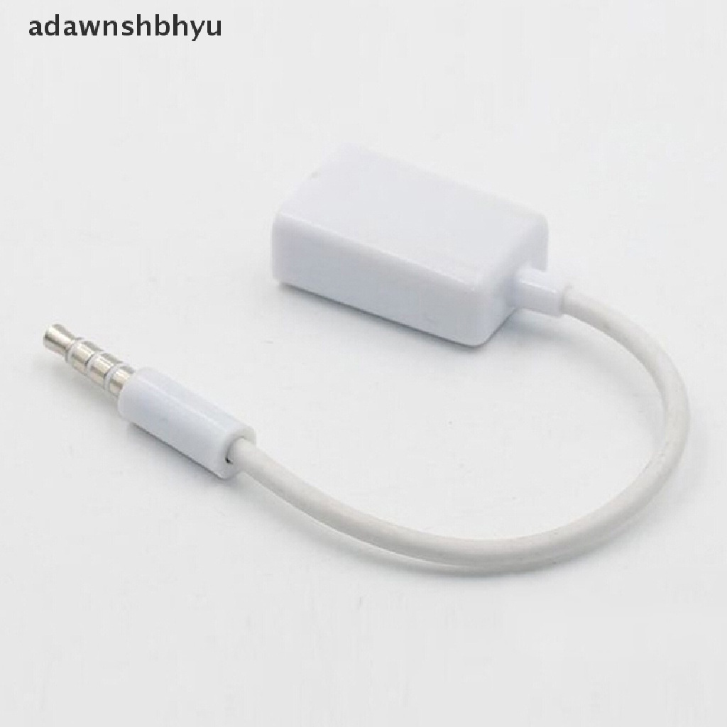 Adawnshbhyu 3.5mm male aux audio plug jack to usb 2.0 female converter cord Kabel Mobil mp3