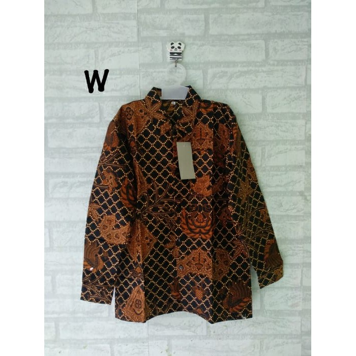 Kemeja batik anak lengan panjang