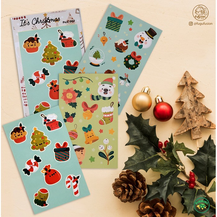 

Sticker / Stiker Deco Aesthetic Pack It’s Christmas 002 Utk Scrapbook, Buku, Diary, Journal, dll