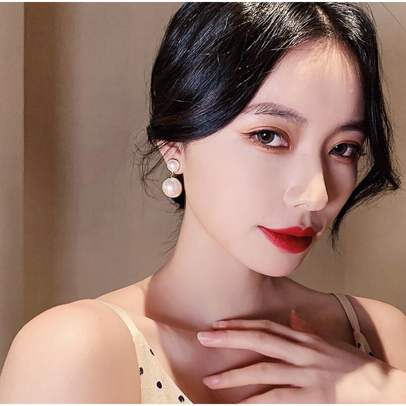 925 jarum perak Korea anting-anting wanita baru fashion Net merah temperamen mutiara imitasi anting-