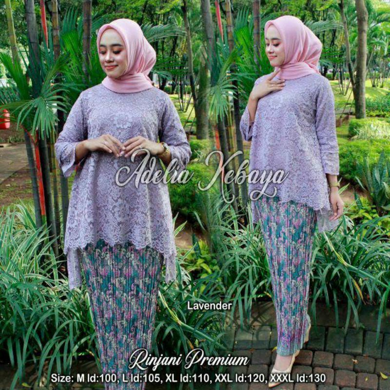 Kebaya Jumbo ld 130/Kebaya modern/Kebaya brokat Rinjani/Baju Kebaya/Kebaya pesta-Lavender