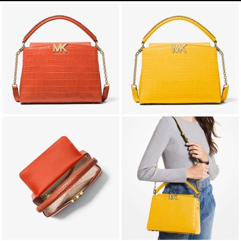 MK Karlie Medium Leather Satchel