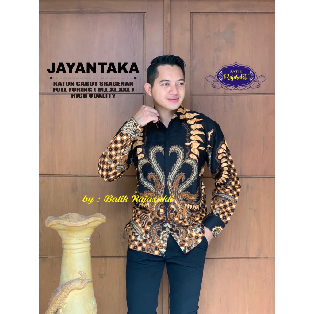 JAYANTAKA Batik Pria Full Furing Bahan Katun Sragenan