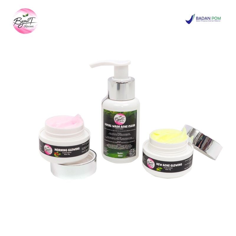 PAKET PERAWATAN ACNE GLOWING KRIM PEMUTIH WAJAH JERAWAT PRIA WANITA AMAN BUMIL BUSUI CREAM BPOM HALAL KOREA