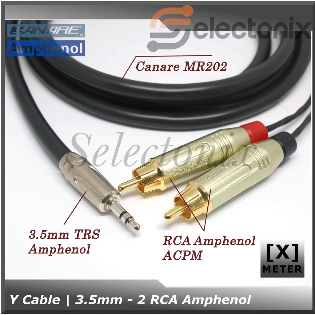 Kabel Y 3.5mm TRS to 2 RCA | Amphenol [Request]