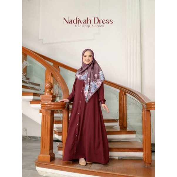 NADIYAH DRESS BY ATTIN HIJAB GAMIS ATTIN POLOS GAMIS ATTIN ORIGINAL