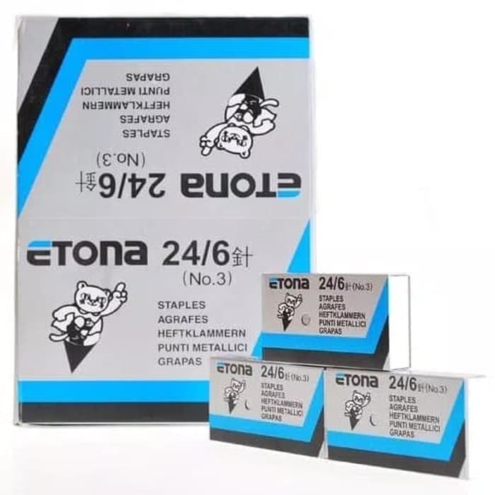 

ISI STAPLER ETONA NO.3 PER TABUNG / REFILL STAPLES