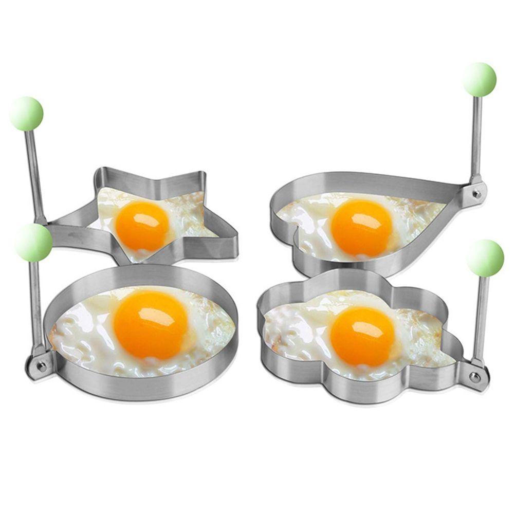 【 ELEGANT 】 Cetakan Penggorengan Telur Aksesoris Love Bentuk Bunga Bintang Alat Dapur Stainless Steel Cetakan Telur Dadar Goreng
