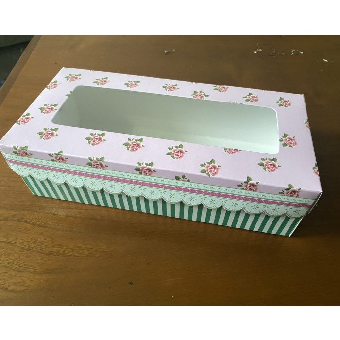

Dus cake 12x25x7 pink bunga / packaging box kue
