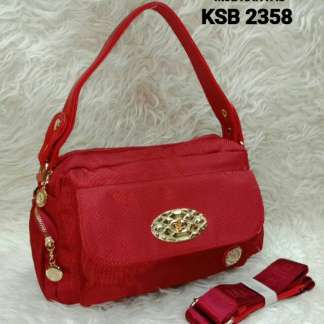 TAS SLEMPANG WANITA MJL CANVAS RED
