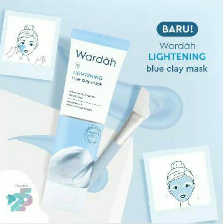 Wardah Lightening Blue clay mask 50gr