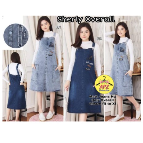 SHERLY overall jeans snow wash