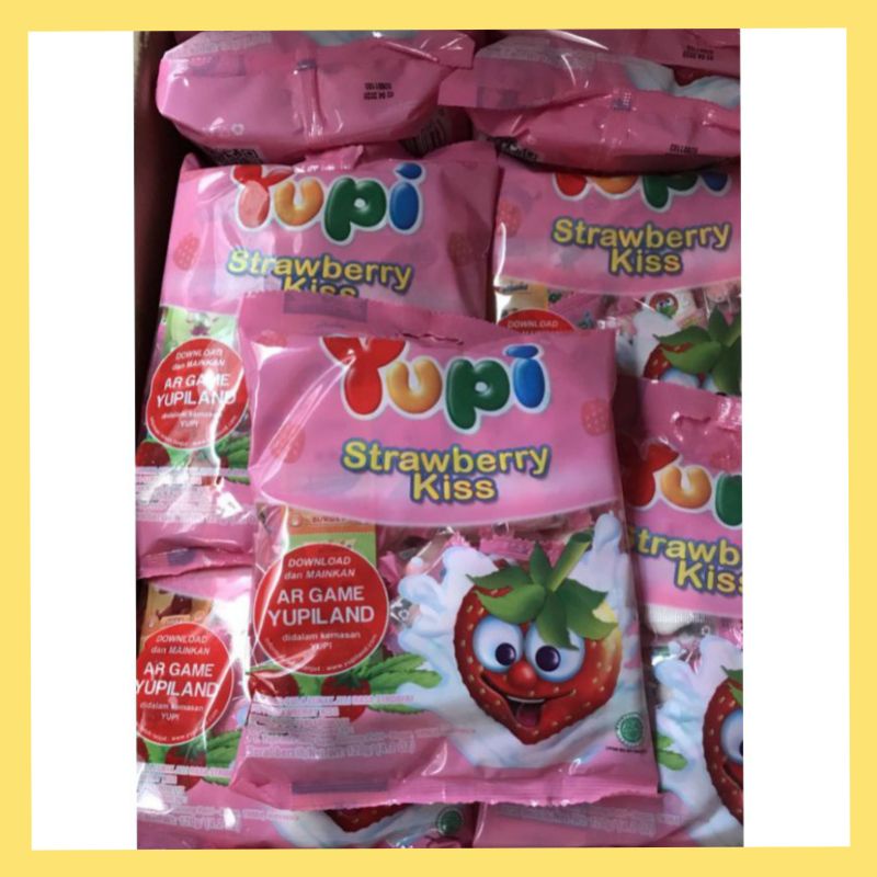 

Permen Yupi Strawberry Kiss 125 gr isi 50 pcs/Bungkus