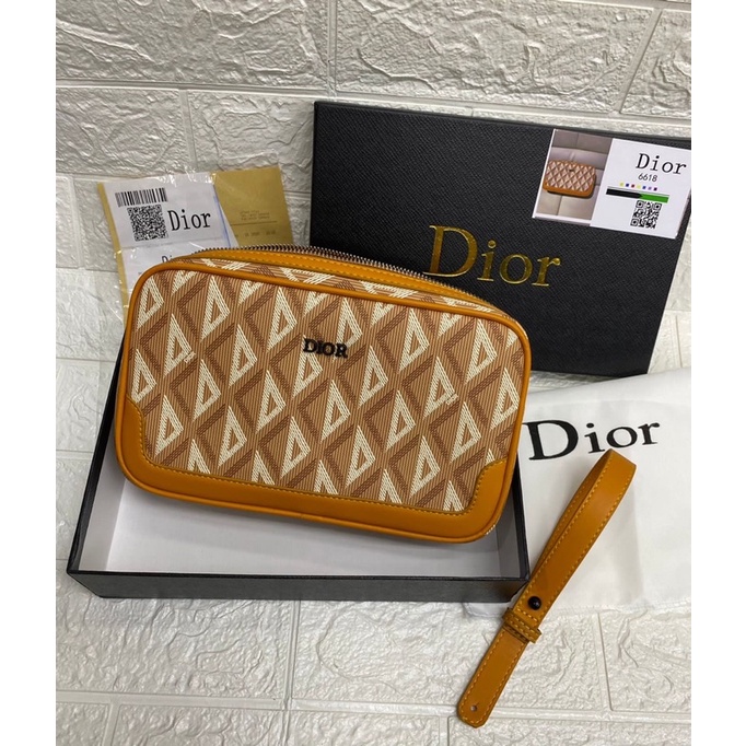 Handbag Dior import free box tas hand bag wanita pria Dior Pouch bag branded wanita pria