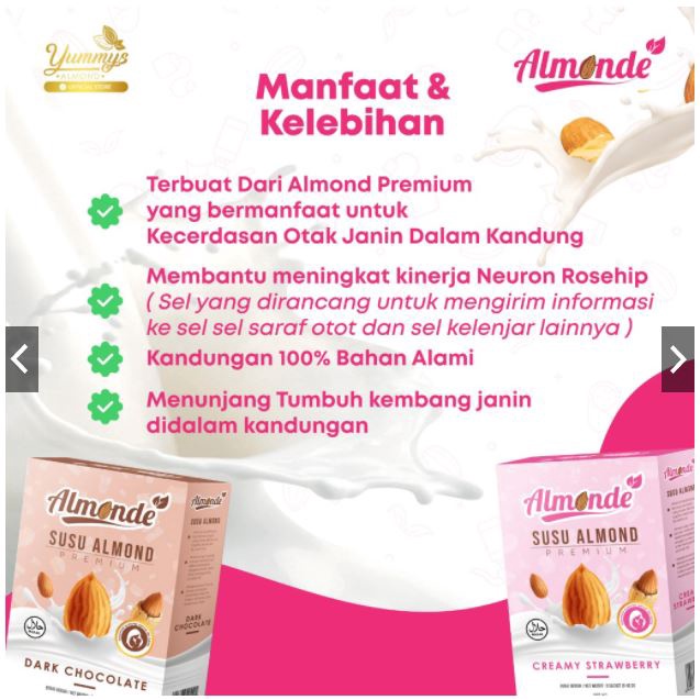 [Kehamilan Janin Sehat] ALMONDE PREMIUM ALMOND MILK ALMOM