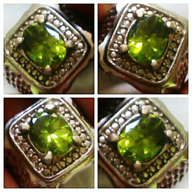CINCIN BATU MULIA PERIDOT BURMA ORIGINAL ASLI ALAM GOOD LUSTER CLEAN WARNA OKE BUKAN ABAL ABAL
