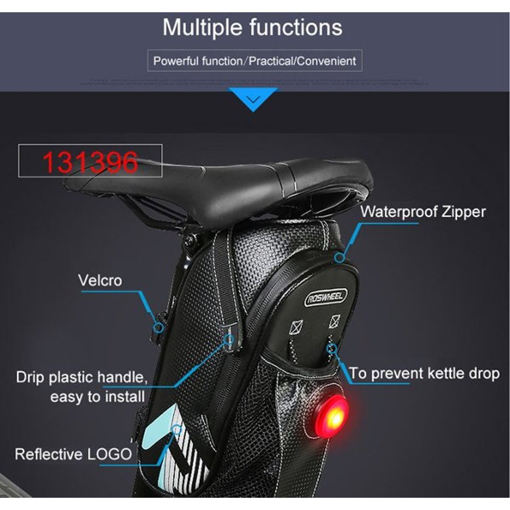 SALE Tas Sadel Sepeda Roswheel Lampu Sepeda