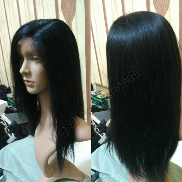 Wig rambut asi Lace wig Human hair 100 % rambut asli