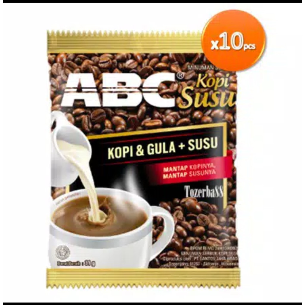 

KOPI ABC SUSU RENCENG ISI 10 SACHETS. ORIGINAL. HARGA GROSIR.