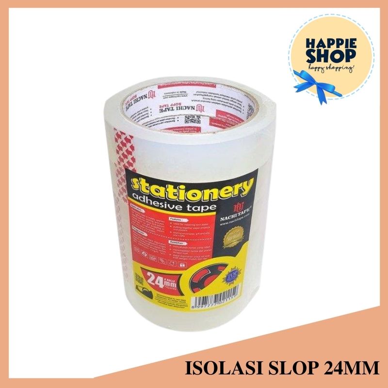 Isolasi 24mm Nachi  Plakban Bening Selotip Solasi 1 Inchi Slop Stationery murah