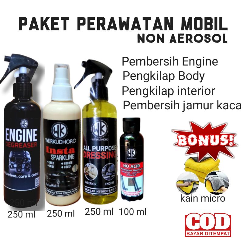 paket hemat mobil/Paket/pengkilap/pembersih/interior/exterior//kain micro