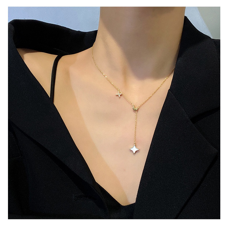 Kalung KL90 Stainless Steel / Titanium Made in Korea Premium Fashion Wanita Kalung unik Lucu Keren /Deluna/BS