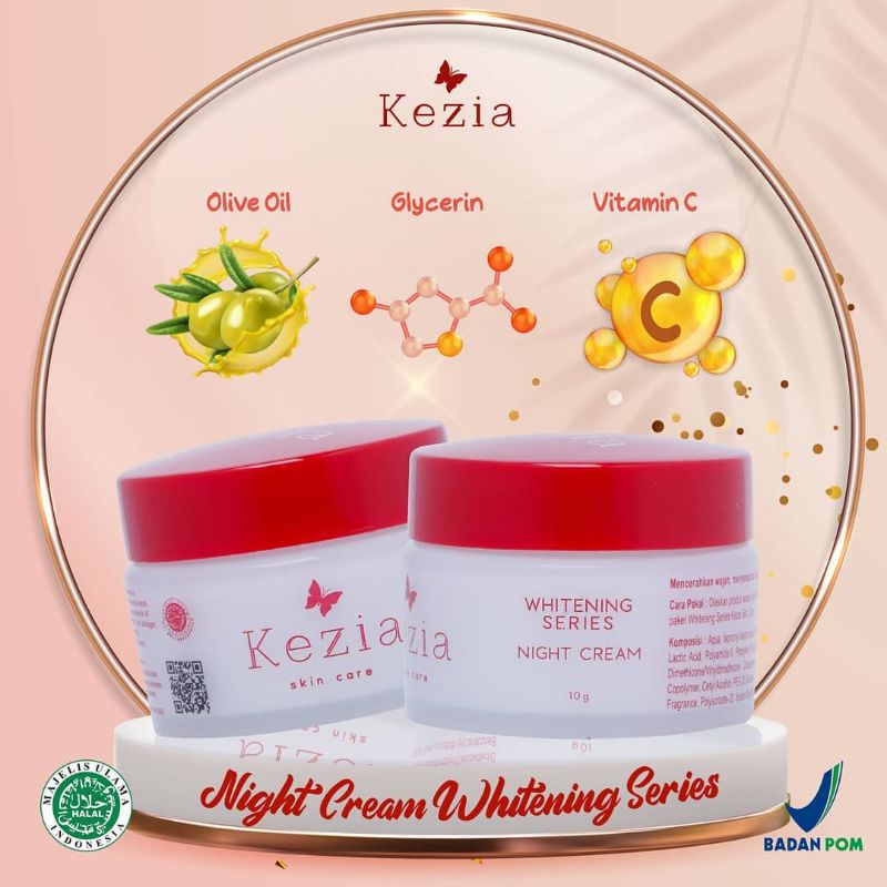 KEZIA night cream / nigh cream kezia Skincare / night cream whitening kezia Skincare / night cream /