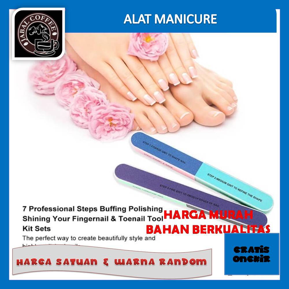 Alat Manicure Kuku / Alat Amplas Kikir Kuku / Alat Manicure Pedicure Pengikis Kuku 7 Steps 010