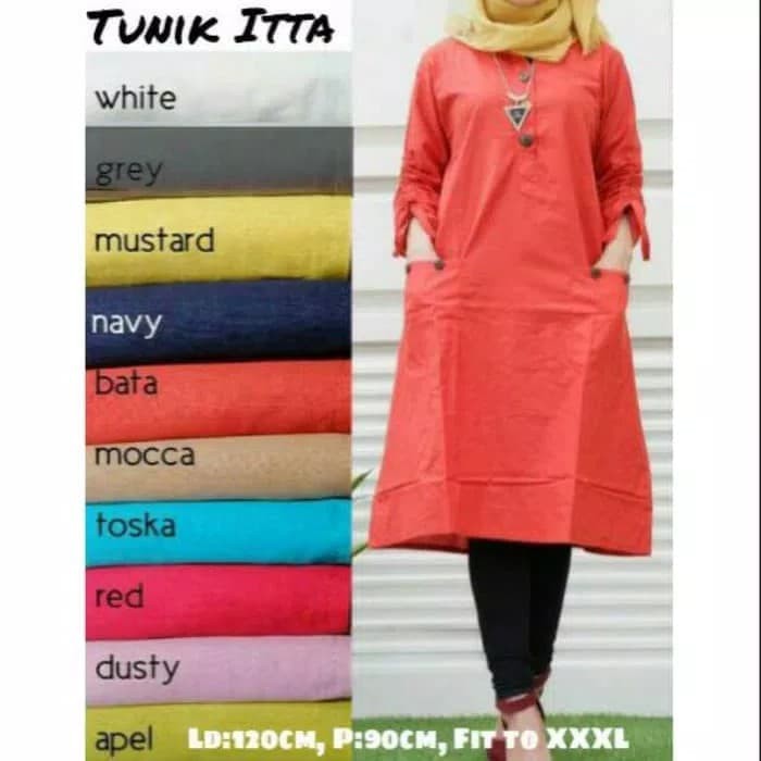 Baju Tunik Jumbo Itta - Putih, 3L