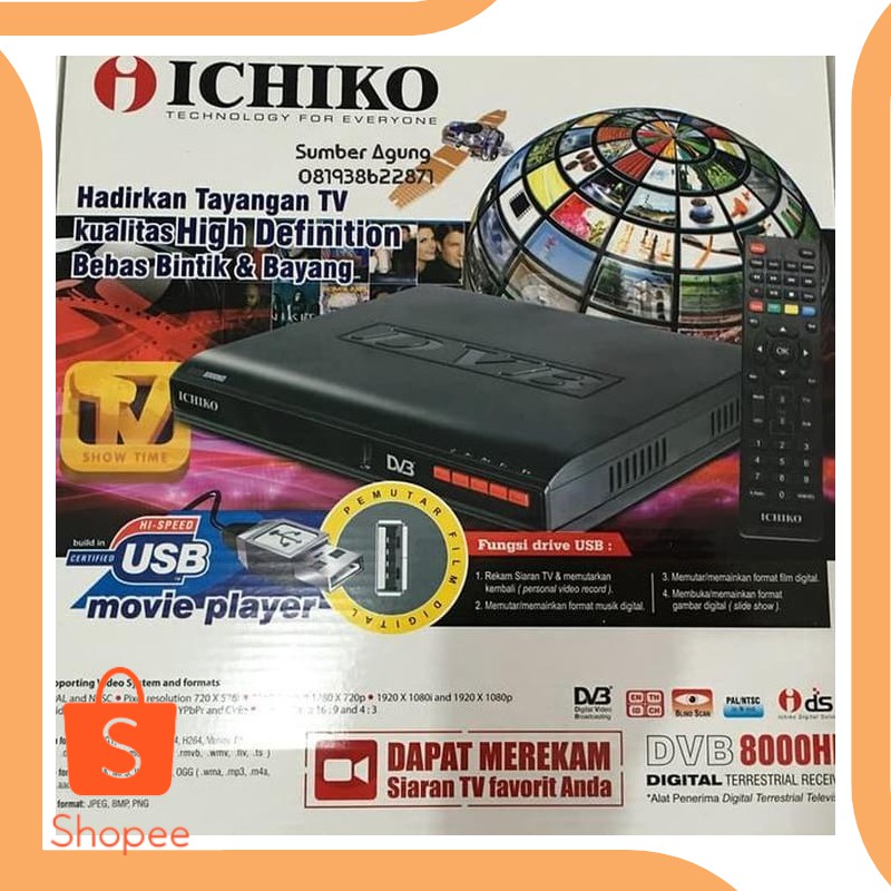 Dijual onderdil Set Top Box Ichiko Untuk Siaran TV Digital DVB 8000HD Terre Murah